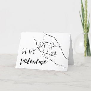 Be My Valentine Cute Love Valentines Day Holiday Card