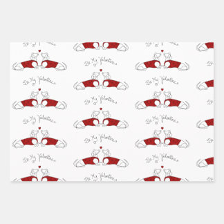 Be My Valentine Dachshund Wrapping Paper