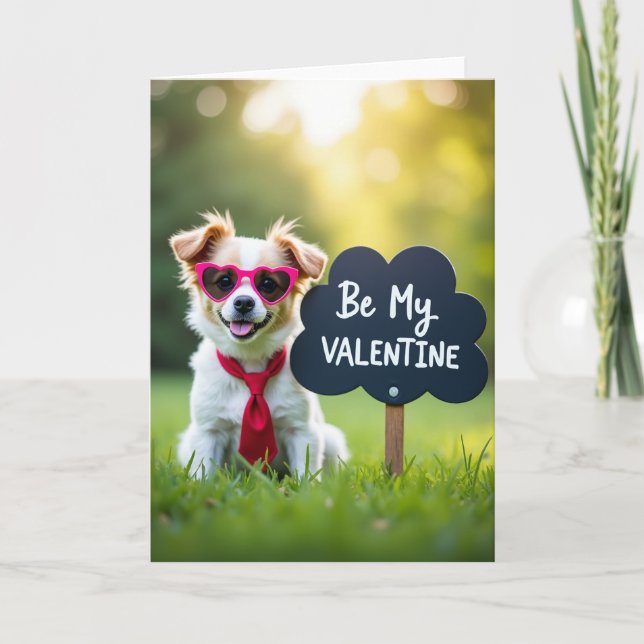 Be My Valentine Dog Card (Front)