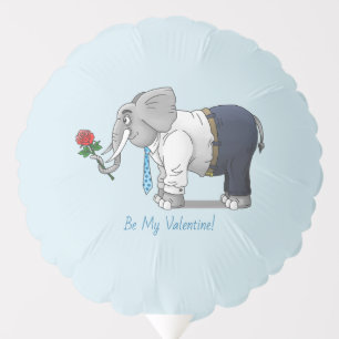 Be My Valentine Elephant Balloon