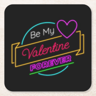 Be My Valentine Forever-83419 Square Paper Coaster
