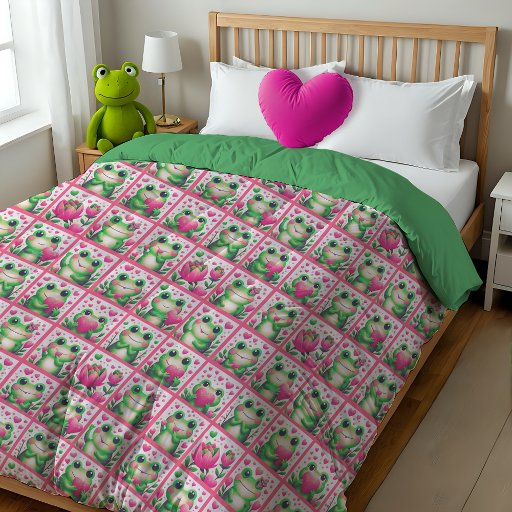 Be My Valentine Frog Friends Fabric