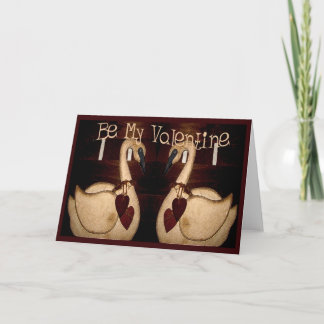 be my valentine geese holiday card
