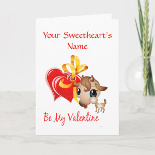 Be My Valentine Goat Card
