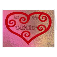 Be My Valentine Heart Card