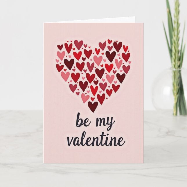 Be My Valentine Heart Card (Front)