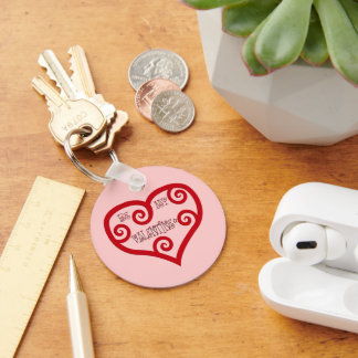 Be My Valentine Heart Keychain