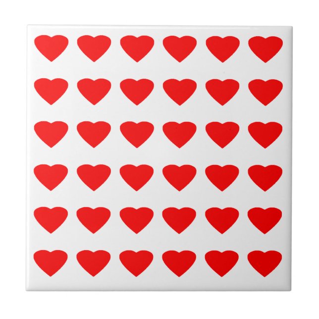 Be My Valentine Hearts 36Red Transp  jGibney Tile (Front)