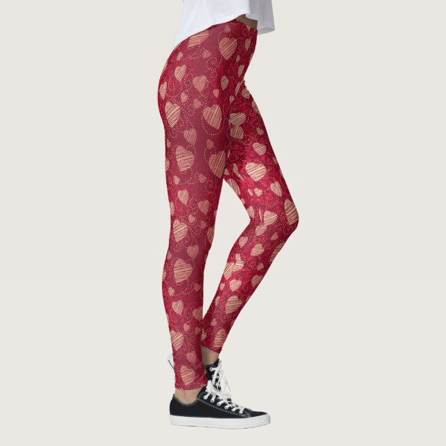 Be My Valentine Hearts Leggings (Right)