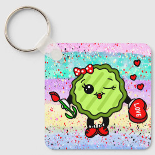 Be My Valentine Holiday Pickle Keychain