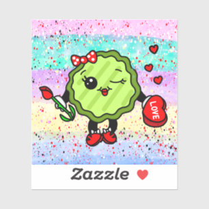 Be My Valentine Holiday Pickle   Sticker