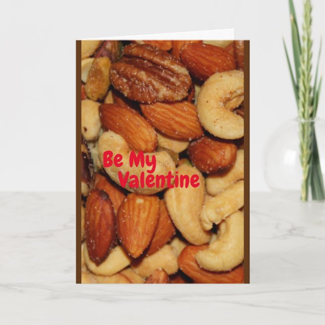 Be My Valentine I'm Nuts About You Card (Front)