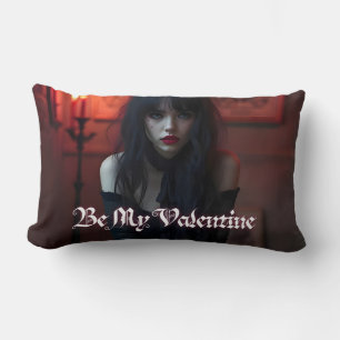 Be My Valentine in Dark Romance Lumbar Pillow
