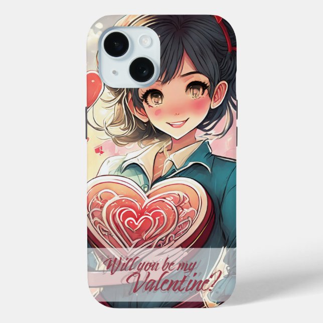 Be My Valentine in Manga Style 31470 Case-Mate iPhone Case (Back)