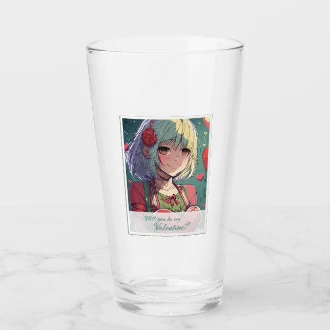 Be My Valentine in Manga Style 33420 Glass (Front)