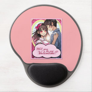 Be My Valentine in Manga Style 58477 Gel Mouse Pad
