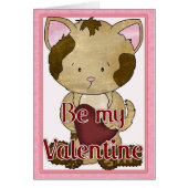 Be My Valentine Kitty Cat Greeting Card d2 (Front)