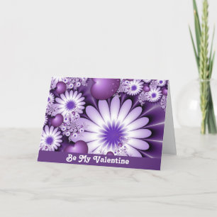 Be My Valentine Love Hearts Flowers Card