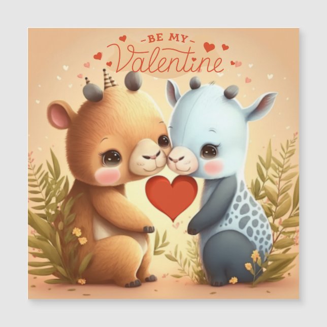 Be my Valentine  Magnetic Invitation (Front)