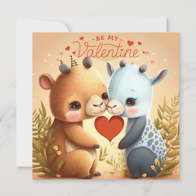 Be my Valentine  Magnetic Invitation  (Front)