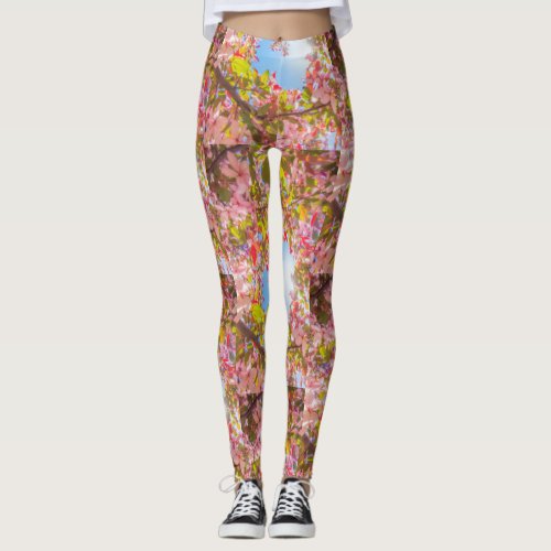 Be my Valentine Nature blooms Heart flowers Love  Leggings