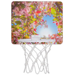 Be my Valentine Nature blooms Heart in flowers Mini Basketball Hoop