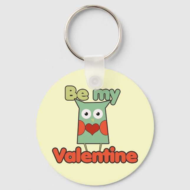 Be my Valentine Owl Keychain (Front)