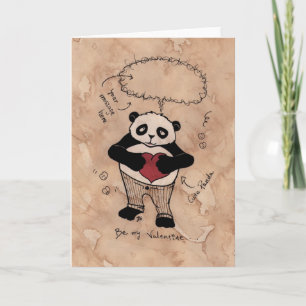 Be my Valentine, Panda Holiday Card