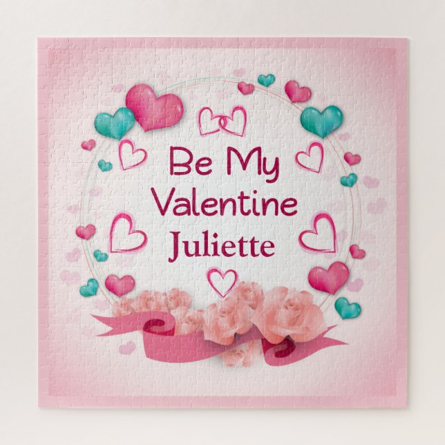 Be My Valentine Personalized jigsaw Puzzle (Vertical)