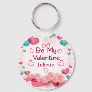 Be My Valentine Personalized Keychain
