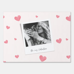 Be My Valentine personalized Photo Red heart Sign
