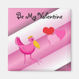 Be My Valentine Pink Stork Magnet