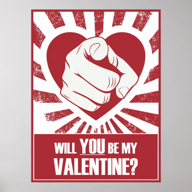 Be My Valentine Poster | Zazzle