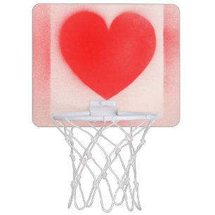 Be my Valentine red heart note Mini Basketball Hoop