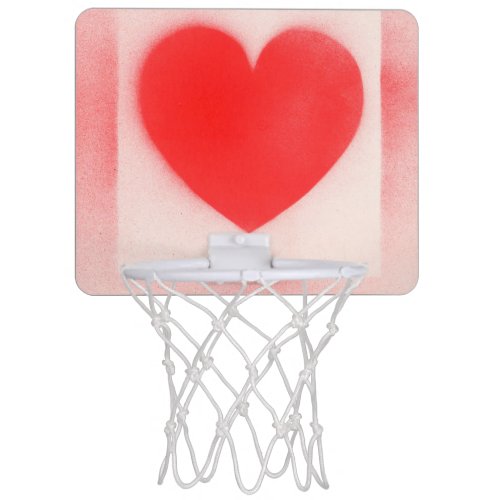 Be my Valentine red heart note Mini Basketball Hoop