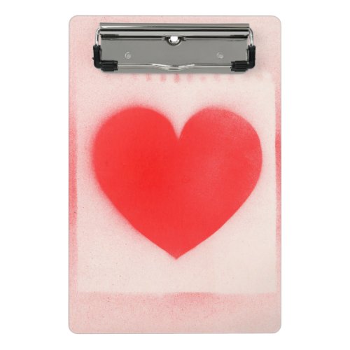 Be my Valentine red heart note Mini Clipboard