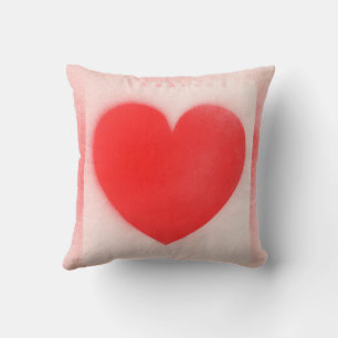 Be my Valentine red heart note Notebook love heart Throw Pillow