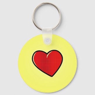 Be my valentine red heart on yellow