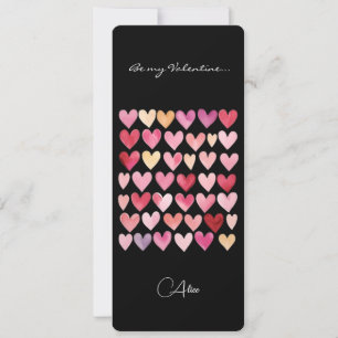 Be My Valentine - Red, Pink Yellow Hearts Bookmark