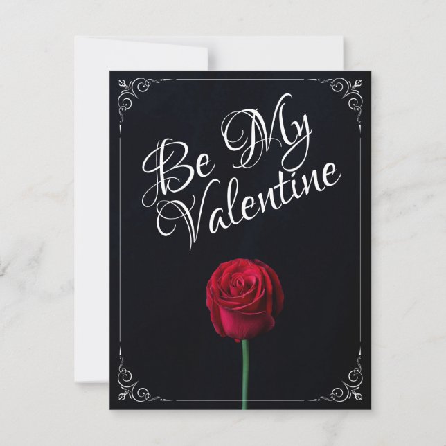 Be My Valentine - Red Rose Dark (Front)