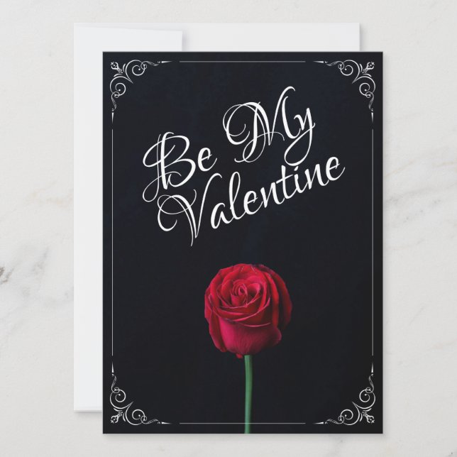 Be My Valentine - Red Rose Dark (Front)
