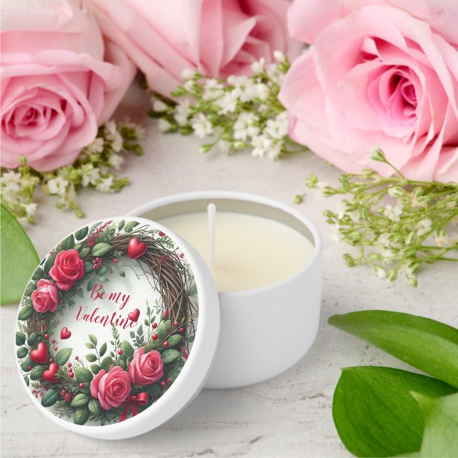 Be My Valentine Roses and Hearts  Mini Candle Favors (Insitu (Wedding))