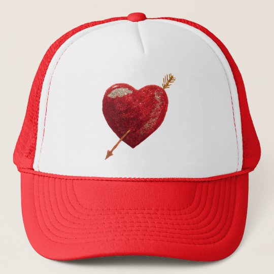 Be my valentine Shot through the heart Love Trucker Hat