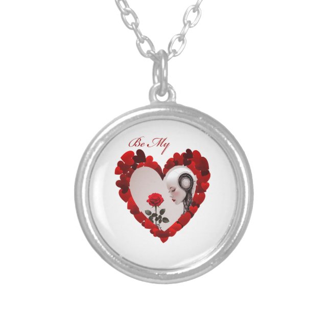 Be My Valentine ❤️ Silver Plated Necklace (Front)