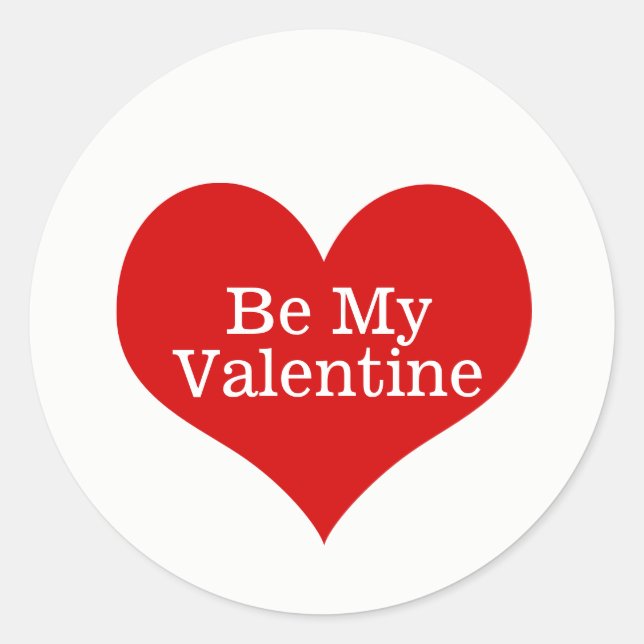Be My Valentine Sticker (Front)