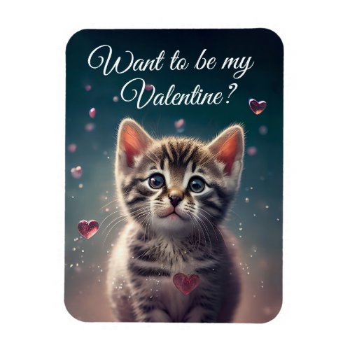 Be My Valentine _ Sweet Little Kitten Love Magnet