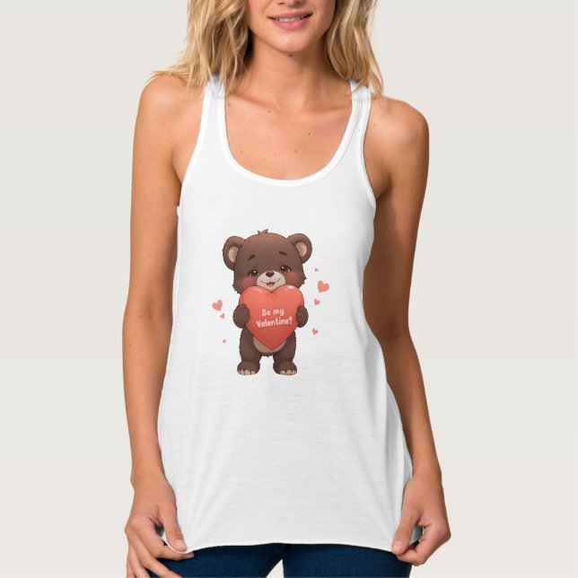 Be my Valentine? Tank Top (Front)
