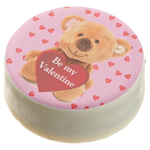 Be My Valentine Teddy Bear Chocolate Dipped Oreos