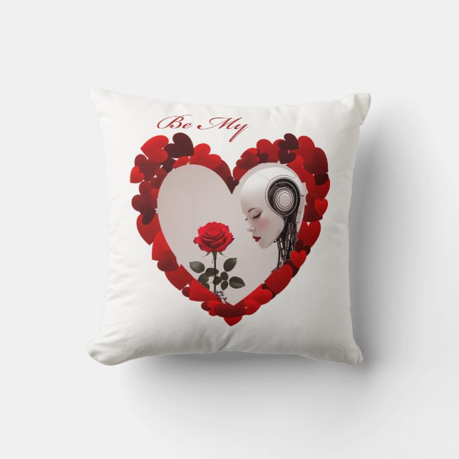 Be My Valentine ❤️ Throw Pillow (Front)