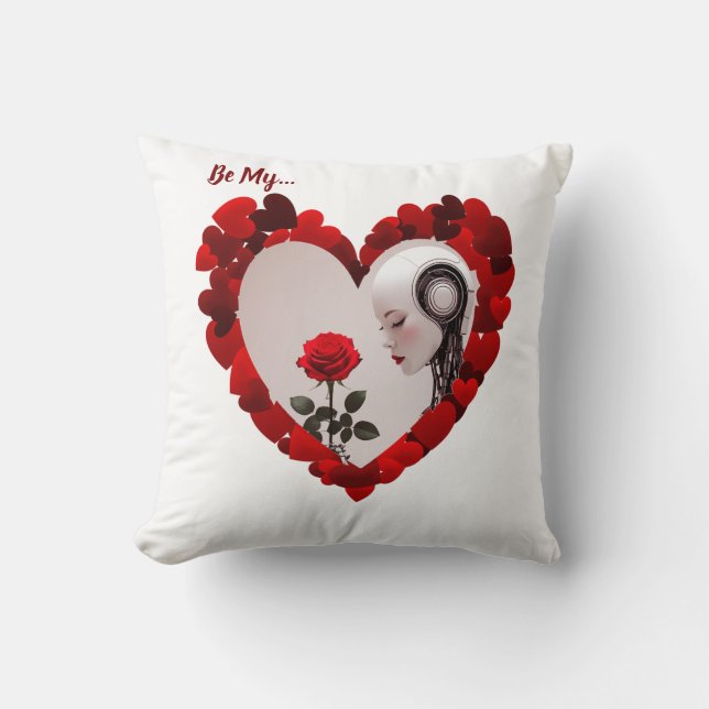 Be My Valentine ❤️ Throw Pillow (Front)